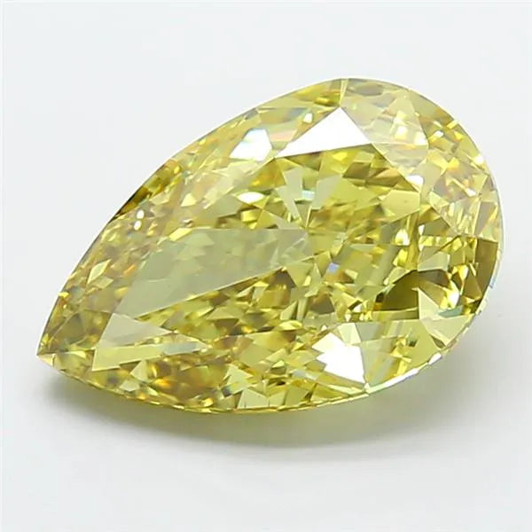 7.36ct Pear Lab Grown Diamond (Colour Fancy Intense Yellow, Clarity VS2, IGI Certified)
