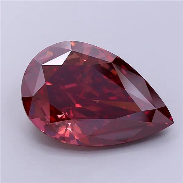 7.45ct Pear Lab Grown Diamond (Colour Fancy Deep Brownish Pink, Clarity VS2, IGI Certified)