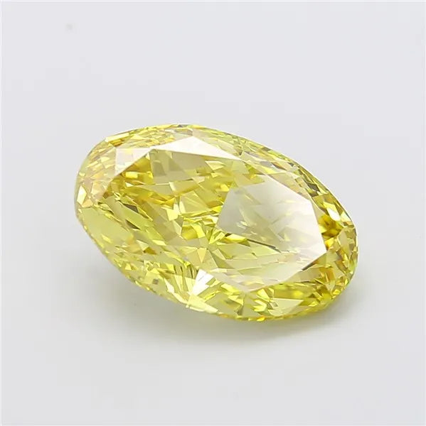 7.50ct Oval Lab Grown Diamond (Colour Fancy Intense Yellow, Clarity VS1, IGI Certified)