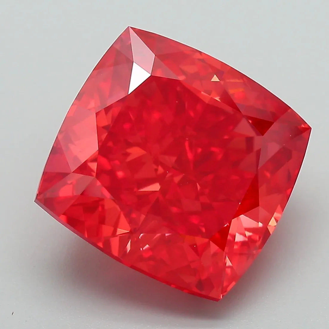 7.58ct Cushion modified Lab Grown Diamond (Colour Fancy Vivid Red, Clarity VS1, IGI Certified)