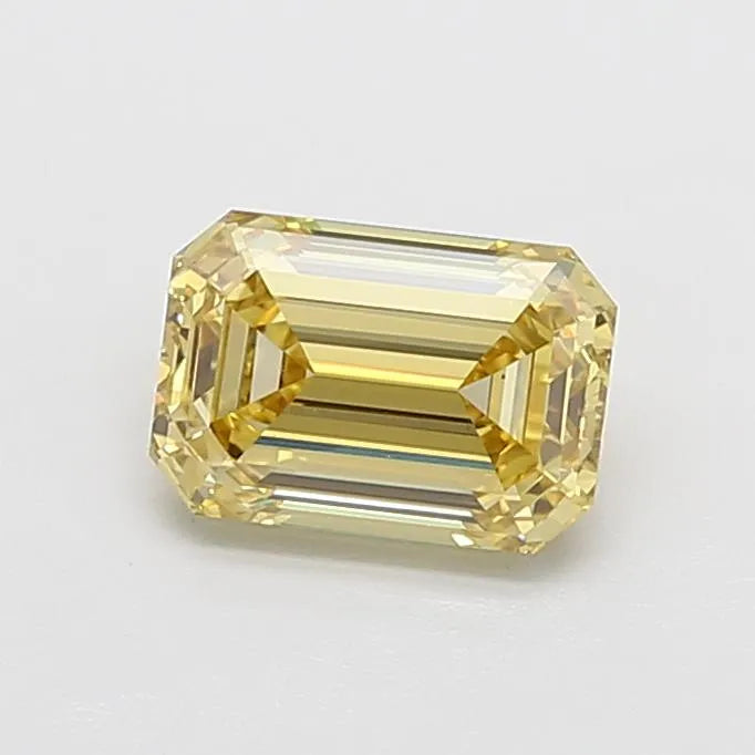 2.02ct Emerald Lab Grown Diamond (Colour Fancy Yellow, Clarity VS1, IGI Certified)