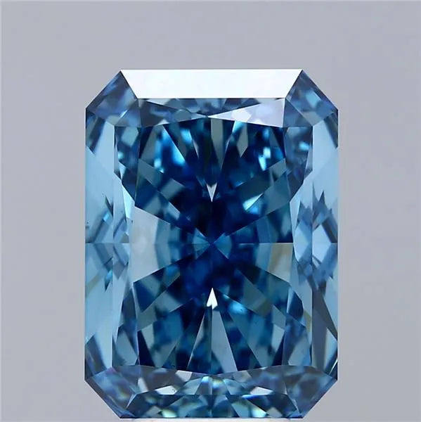 8.02ct Radiant Lab Grown Diamond (Colour Fancy Vivid Blue, Clarity VS1, IGI Certified)