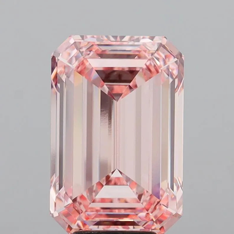 8.07ct Emerald Lab Grown Diamond (Colour Fancy Vivid Pink, Clarity VVS1, IGI Certified)