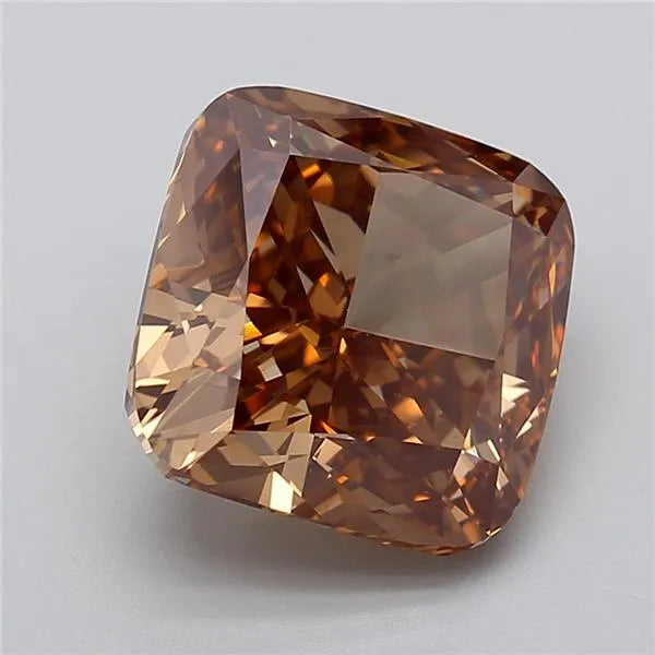 8.41ct Cushion brilliant Lab Grown Diamond (Colour Fancy Pinkish Brown, Clarity VS1, IGI Certified)