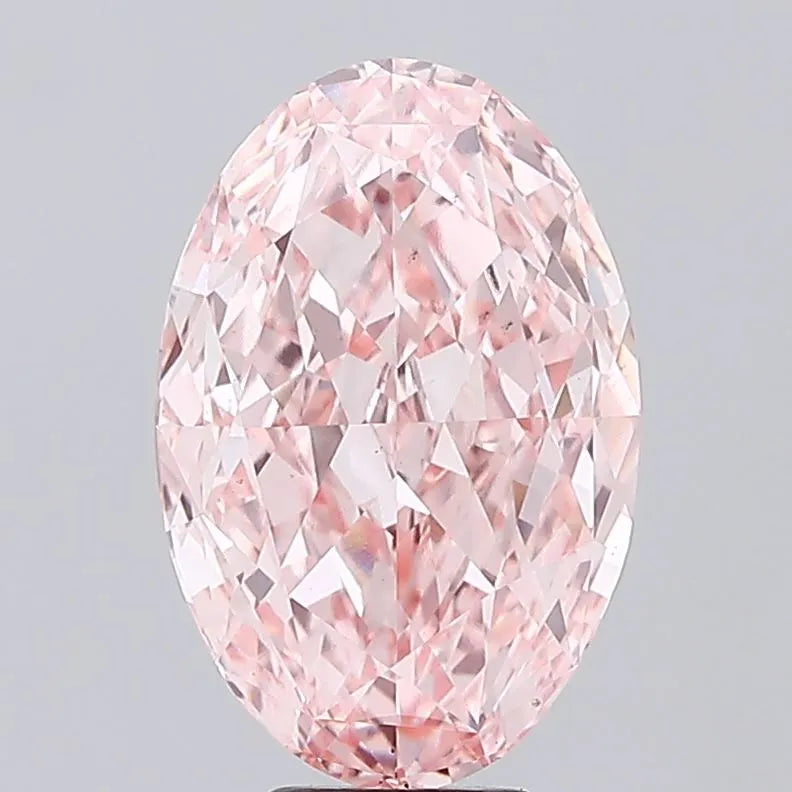 9.00ct Oval Lab Grown Diamond (Colour Fancy Vivid Pink, Clarity VS1, IGI Certified)