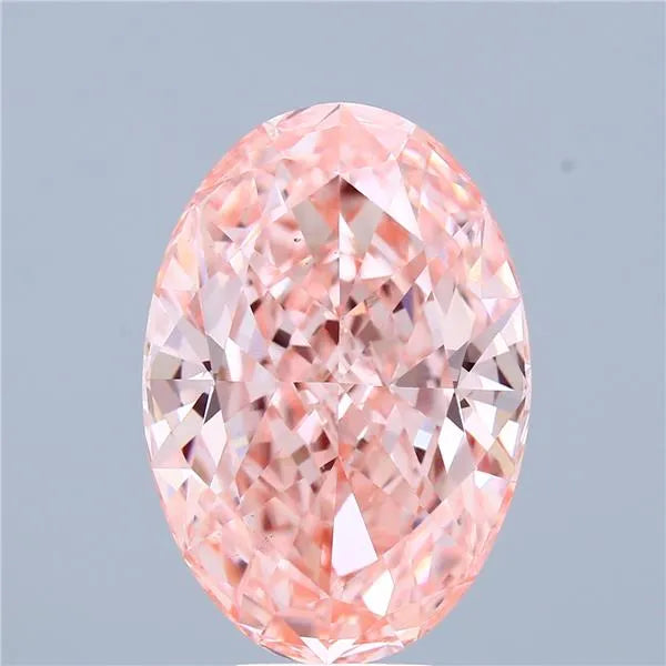 9.02ct Oval Lab Grown Diamond (Colour Fancy Vivid Pink, Clarity VS1, IGI Certified)