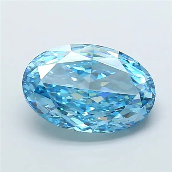 9.05ct Oval Lab Grown Diamond (Colour Fancy Vivid Blue, Clarity VS1, IGI Certified)