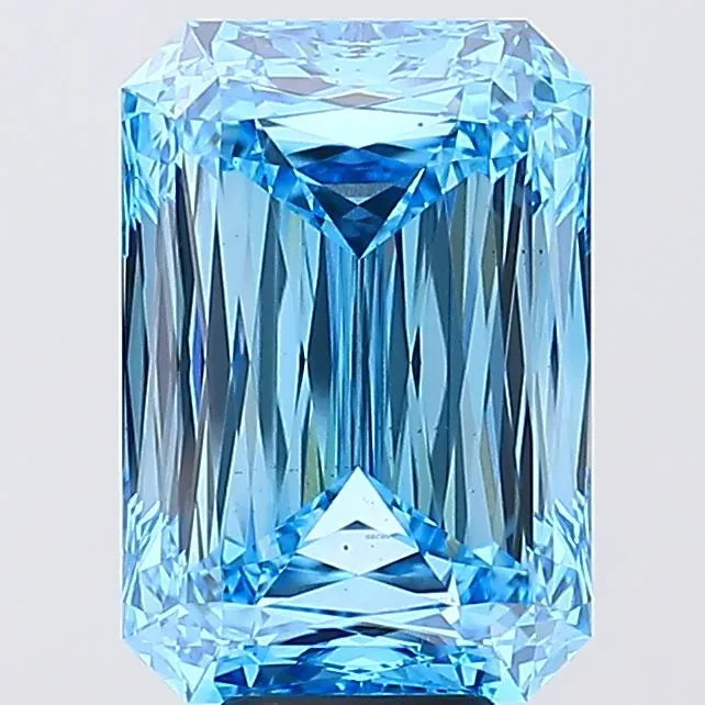 9.74ct Radiant Lab Grown Diamond (Colour Fancy Vivid Blue, Clarity VS2, IGI Certified)