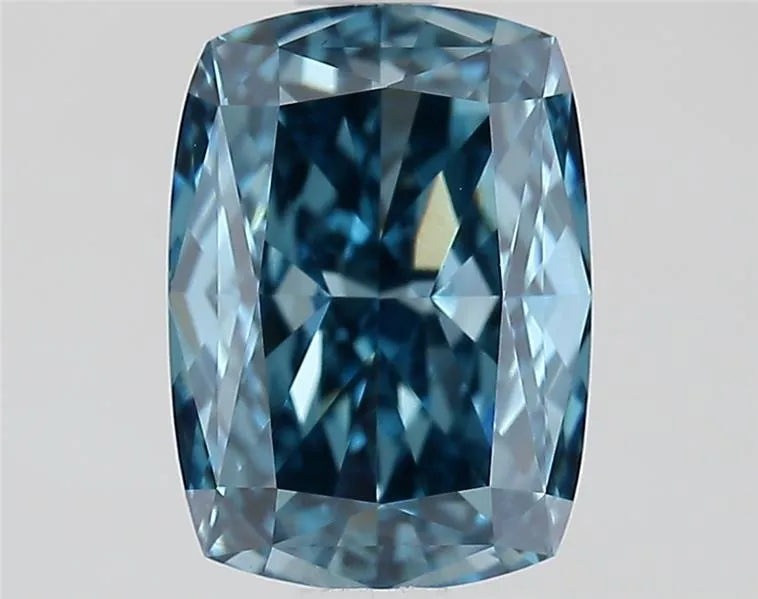 1.64ct Cushion modified Lab Grown Diamond (Colour Fancy Vivid Blue, Clarity VS1, IGI Certified)