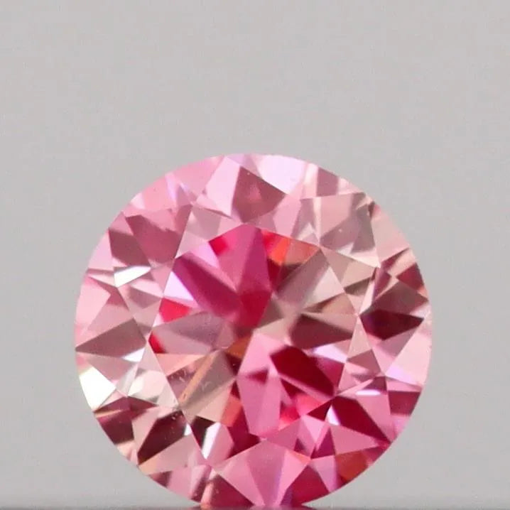 0.09ct Round Lab Grown Diamond (Colour Fancy Vivid Pink, Clarity VS1, Cut VG, IGI Certified)