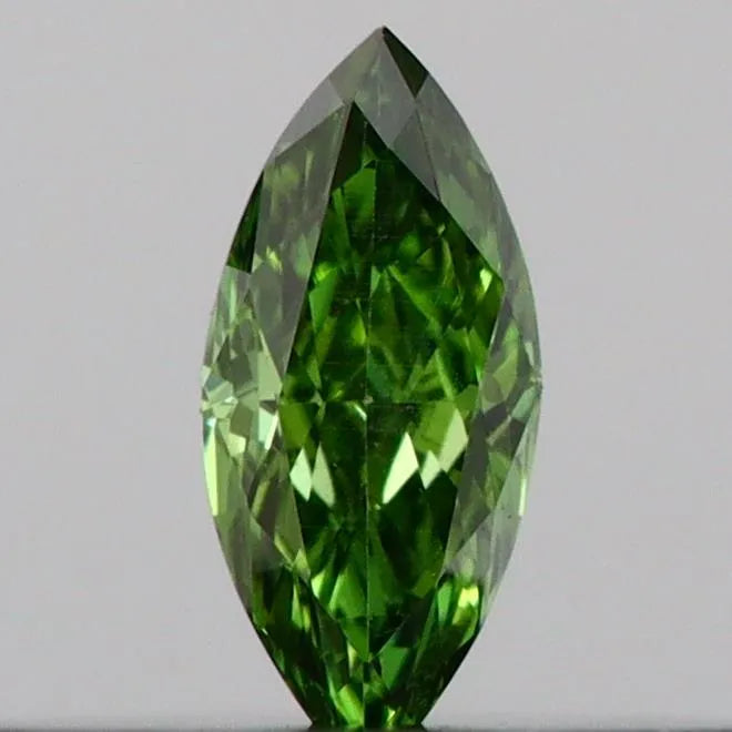 0.10ct Marquise Lab Grown Diamond (Colour Fancy Vivid Green, Clarity VVS2, IGI Certified)