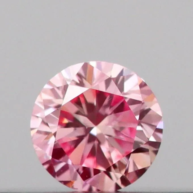 0.10ct Round Lab Grown Diamond (Colour Fancy Intense Pink, Clarity VS1, Cut VG, IGI Certified)