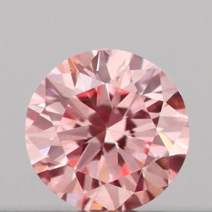 0.10ct Round Lab Grown Diamond (Colour Fancy Intense Pink, Clarity VS2, Cut VG, IGI Certified)