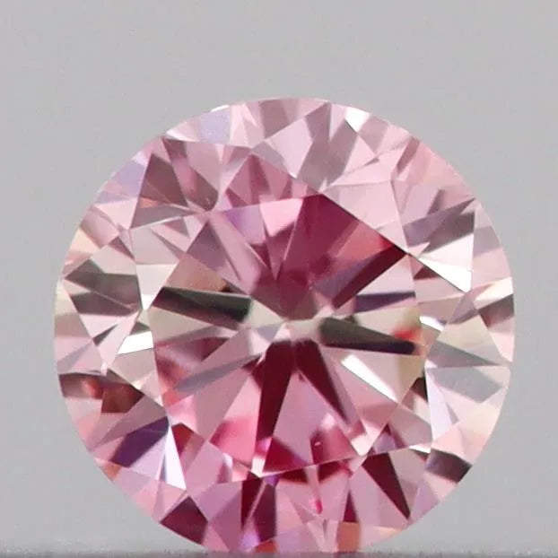 0.10ct Round Lab Grown Diamond (Colour Fancy Intense Pink, Clarity VVS2, Cut VG, IGI Certified)