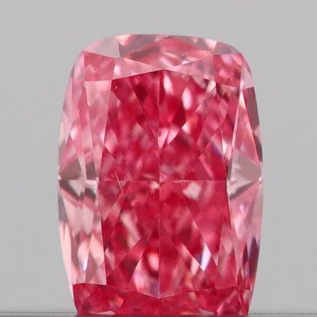 0.11ct Cushion modified Lab Grown Diamond (Colour Fancy Vivid Pink, Clarity VS1, IGI Certified)