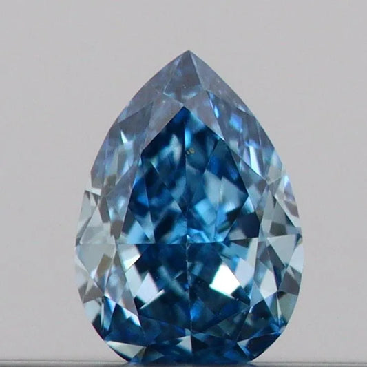 0.11ct Pear Lab Grown Diamond (Colour Fancy Vivid Blue, Clarity VS1, IGI Certified)