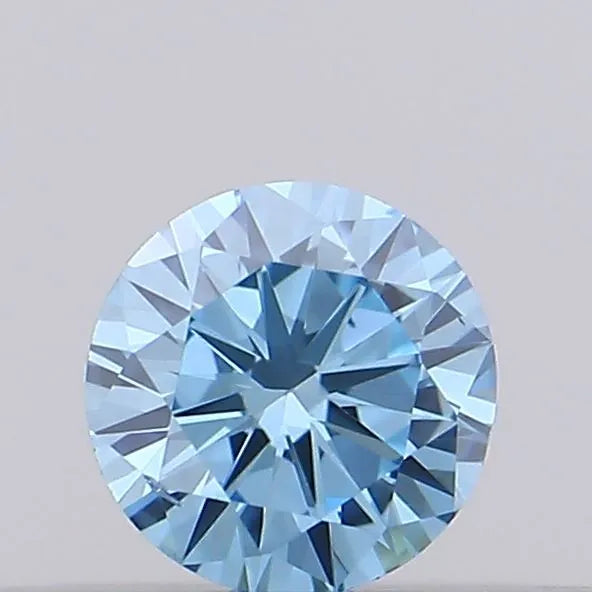 0.11ct Round Lab Grown Diamond (Colour Fancy Vivid Blue, Clarity SI1, Cut VG, IGI Certified)