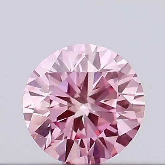 0.11ct Round Lab Grown Diamond (Colour Fancy Vivid Pink, Clarity VS1, Cut VG, IGI Certified)