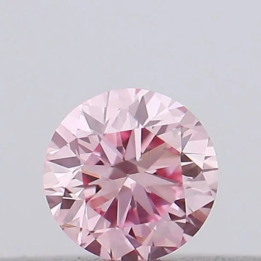 0.11ct Round Lab Grown Diamond (Colour Fancy Vivid Pink, Clarity VVS2, Cut VG, IGI Certified)