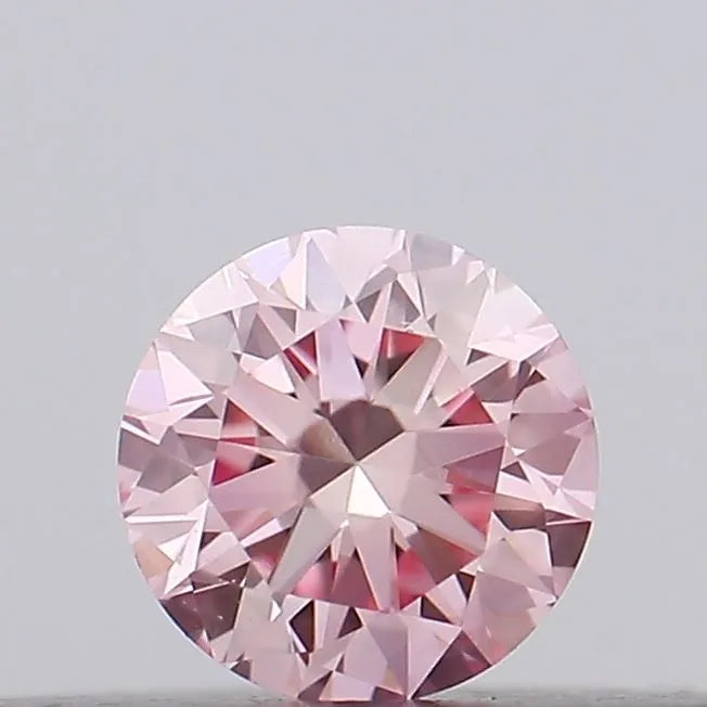 0.14ct Round Lab Grown Diamond (Colour Fancy Vivid Pink, Clarity VS1, Cut EX, IGI Certified)