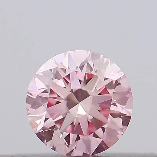 0.14ct Round Lab Grown Diamond (Colour Fancy Vivid Pink, Clarity VS1, Cut EX, IGI Certified)