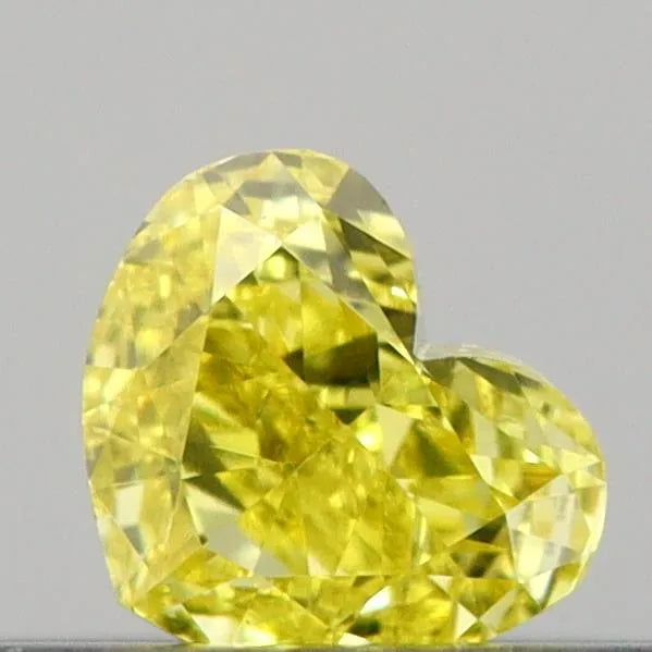 0.16ct Heart Lab Grown Diamond (Colour Fancy Vivid Yellow, Clarity VVS2, IGI Certified)