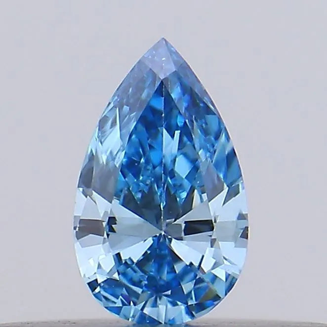 0.16ct Pear Lab Grown Diamond (Colour Fancy Vivid Blue, Clarity VVS2, IGI Certified)