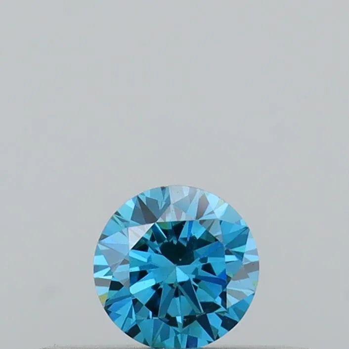0.17ct Round Lab Grown Diamond (Colour Fancy Vivid Blue, Clarity VS1, Cut VG, IGI Certified)