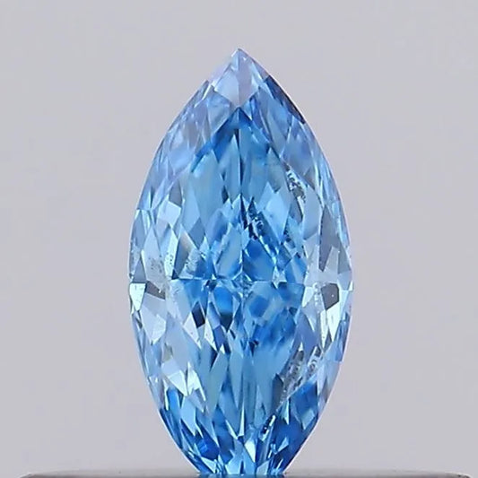 0.18ct Marquise Lab Grown Diamond (Colour Fancy Vivid Blue, Clarity VS2, IGI Certified)