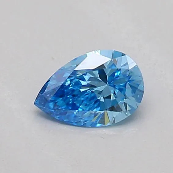 0.18ct Pear Lab Grown Diamond (Colour Fancy Vivid Blue, Clarity VS1, IGI Certified)