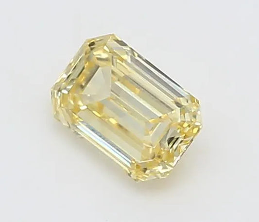 0.19ct Emerald Lab Grown Diamond (Colour Fancy Intense Yellow, Clarity VVS2, IGI Certified)