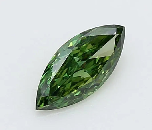 0.19ct Marquise Lab Grown Diamond (Colour Fancy Vivid Green, Clarity VVS2, IGI Certified)