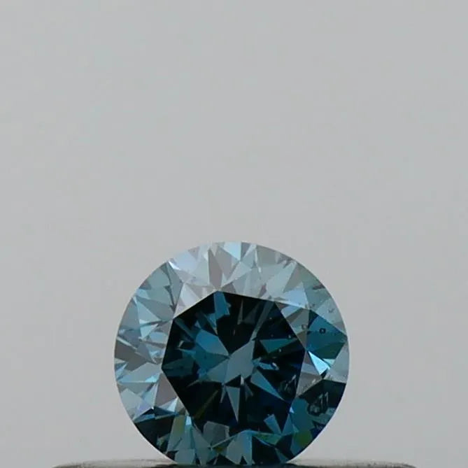 0.19ct Round Lab Grown Diamond (Colour Fancy Vivid Blue, Clarity SI2, Cut VG, IGI Certified)