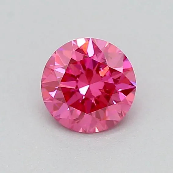 0.19ct Round Lab Grown Diamond (Colour Fancy Vivid Pink, Clarity SI1, Cut EX, IGI Certified)