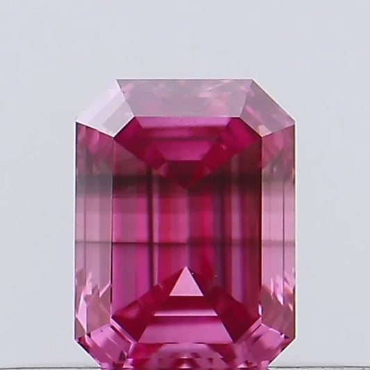 0.20ct Emerald Lab Grown Diamond (Colour Fancy Vivid Pink, Clarity SI1, IGI Certified)