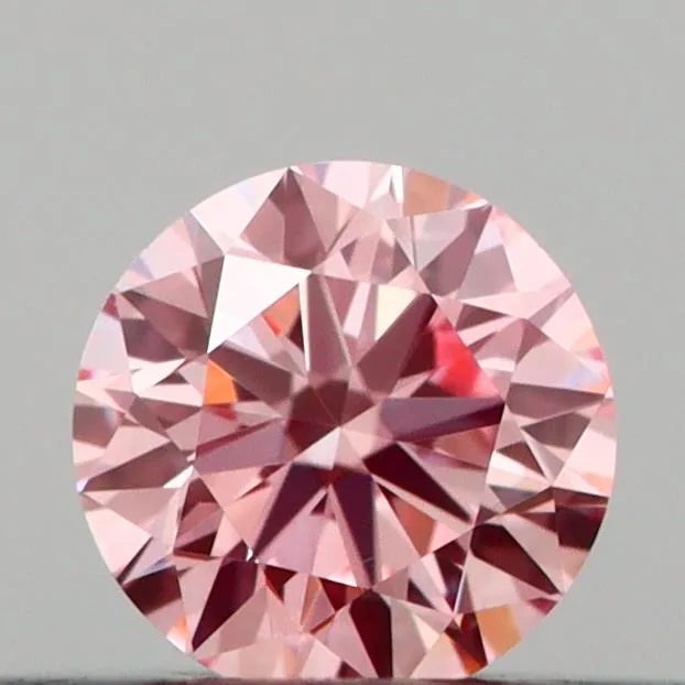 0.20ct Round Lab Grown Diamond (Colour Fancy Vivid Pink, Clarity VVS2, Cut ID, IGI Certified)