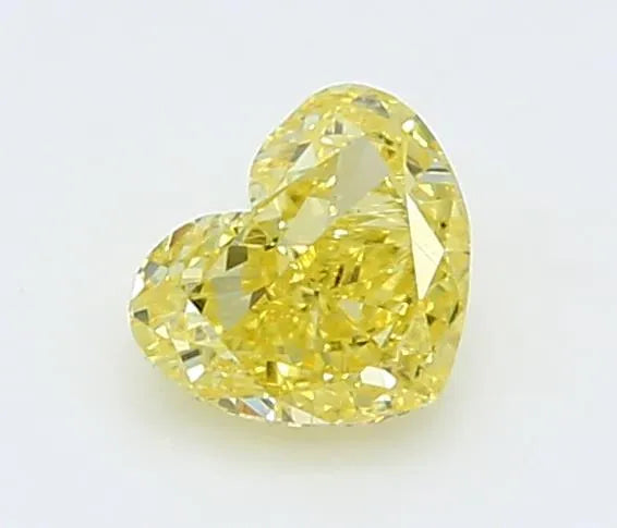 0.22ct Heart Lab Grown Diamond (Colour Fancy Vivid Yellow, Clarity VVS2, IGI Certified)