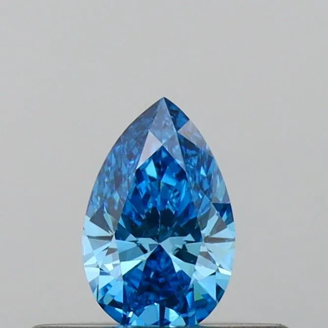 0.22ct Pear Lab Grown Diamond (Colour Fancy Vivid Blue, Clarity VS1, IGI Certified)