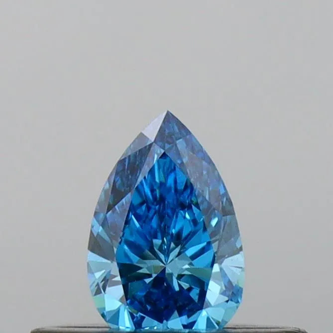 0.23ct Pear Lab Grown Diamond (Colour Fancy Vivid Blue, Clarity VS1, IGI Certified)
