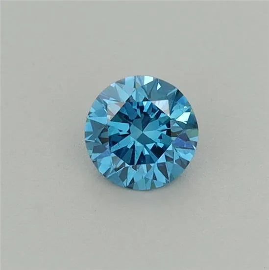 0.23ct Round Lab Grown Diamond (Colour Fancy Vivid Blue, Clarity VS2, Cut EX, IGI Certified)
