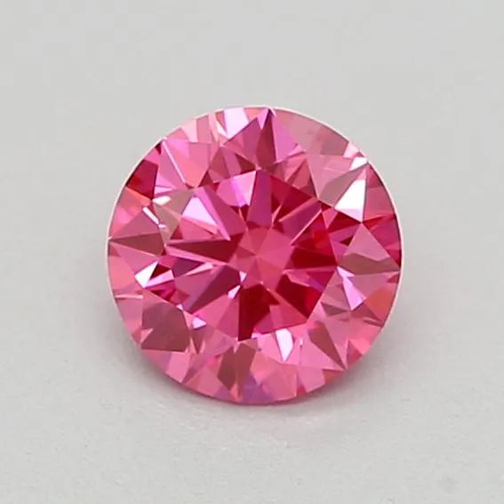 0.23ct Round Lab Grown Diamond (Colour Fancy Vivid Pink, Clarity VS2, Cut ID, IGI Certified)