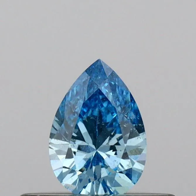 0.24ct Pear Lab Grown Diamond (Colour Fancy Vivid Blue, Clarity SI2, IGI Certified)