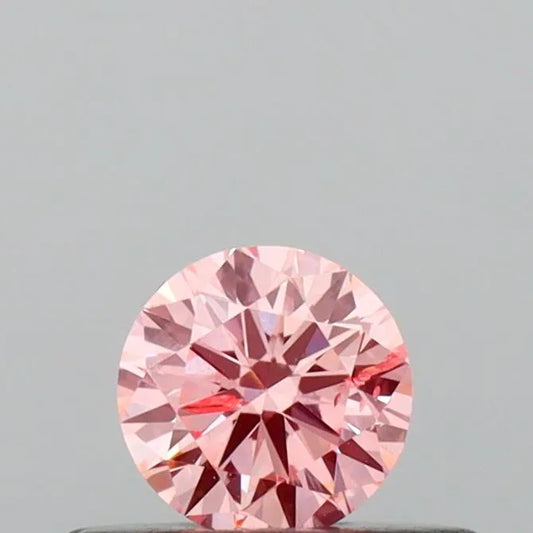 0.24ct Round Lab Grown Diamond (Colour Fancy Intense Pink, Clarity SI2, Cut EX, IGI Certified)