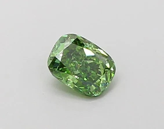 0.25ct Cushion brilliant Lab Grown Diamond (Colour Fancy Vivid Green, Clarity VS2, IGI Certified)