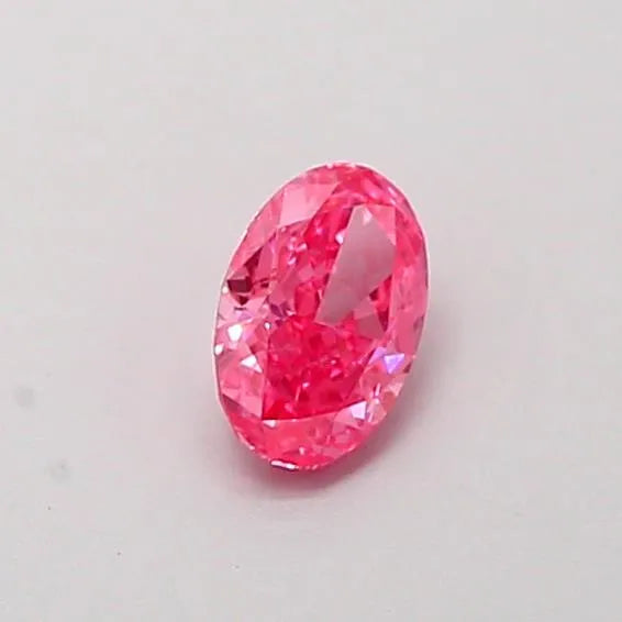 0.25ct Oval Lab Grown Diamond (Colour Fancy Vivid Pink, Clarity VS1, IGI Certified)