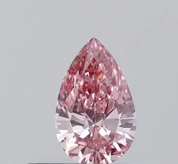 0.25ct Pear Lab Grown Diamond (Colour Fancy Vivid Brownish Pink, Clarity VS1, IGI Certified)