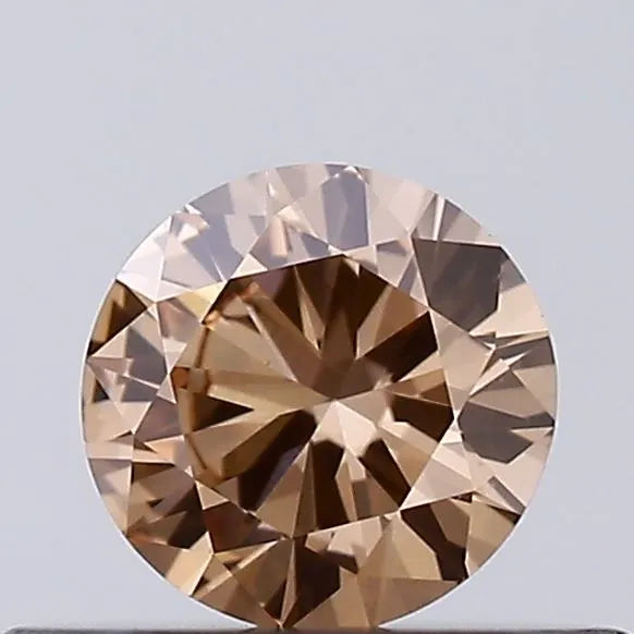 0.25ct Round Lab Grown Diamond (Colour Fancy Brown, Clarity VVS2, Cut VG, IGI Certified)