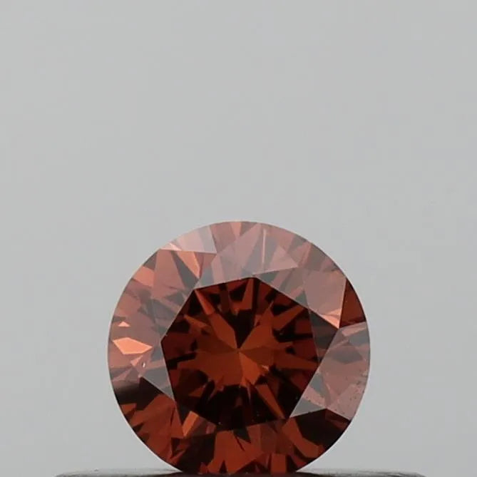 0.25ct Round Lab Grown Diamond (Colour Fancy Deep Orange, Clarity VVS2, Cut VG, IGI Certified)