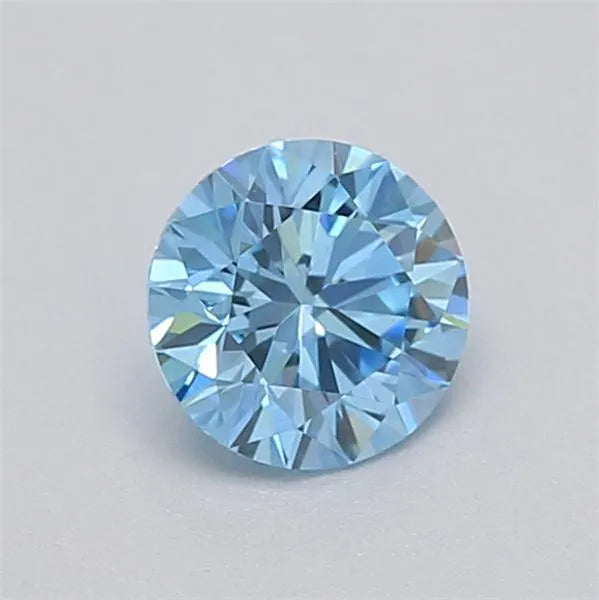 0.25ct Round Lab Grown Diamond (Colour Fancy Vivid Blue, Clarity VS1, Cut ID, IGI Certified)