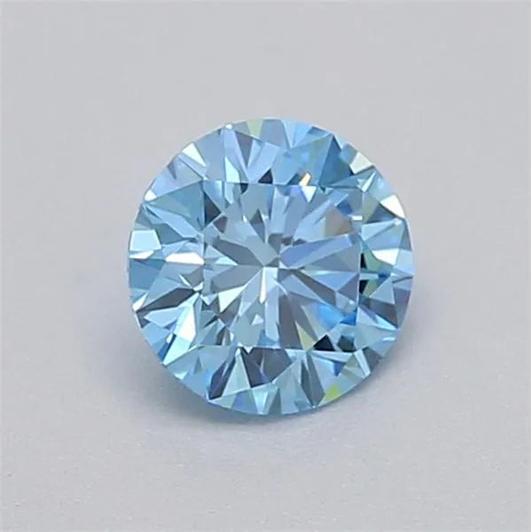 0.25ct Round Lab Grown Diamond (Colour Fancy Vivid Blue, Clarity VVS2, Cut ID, IGI Certified)